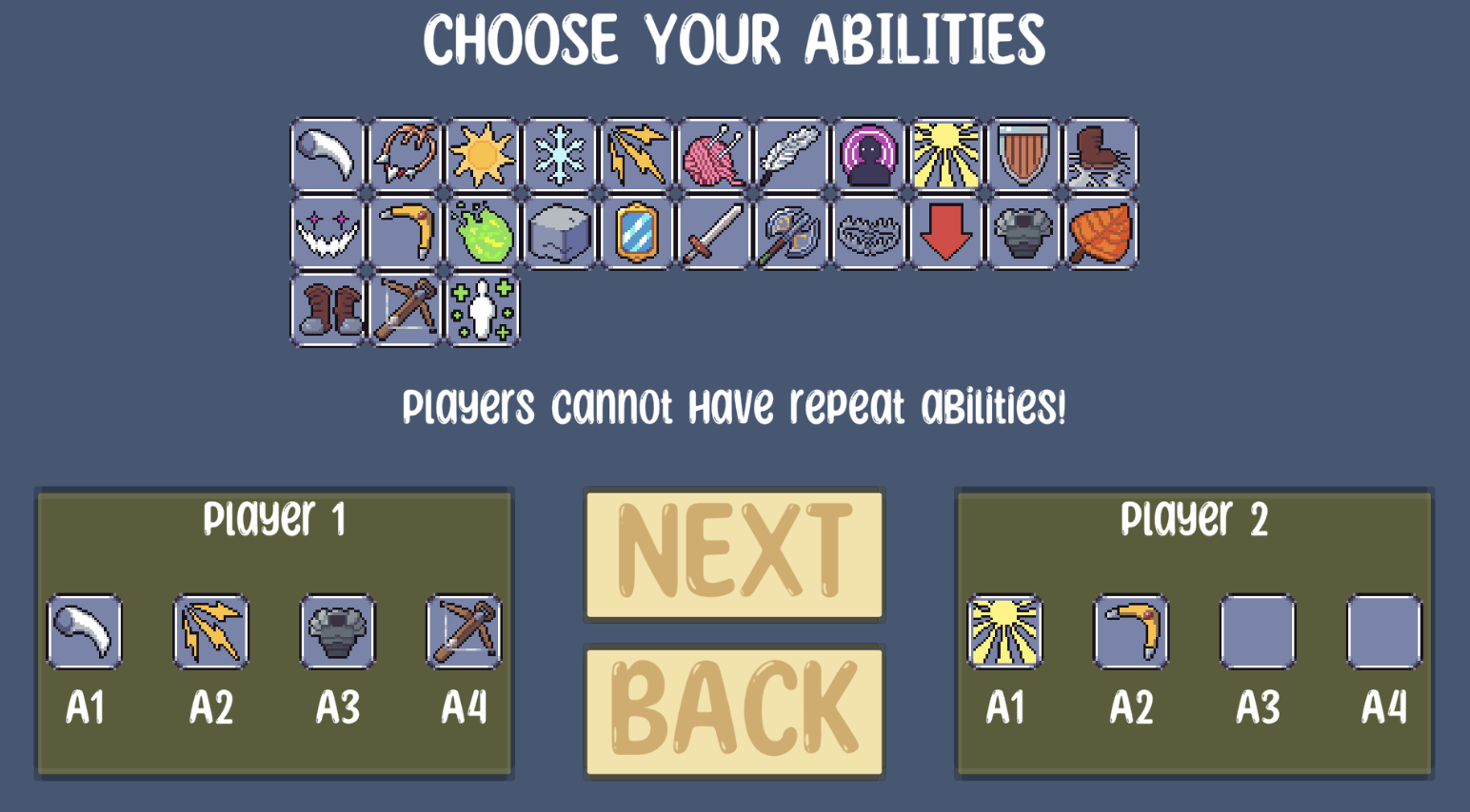 Game abilities