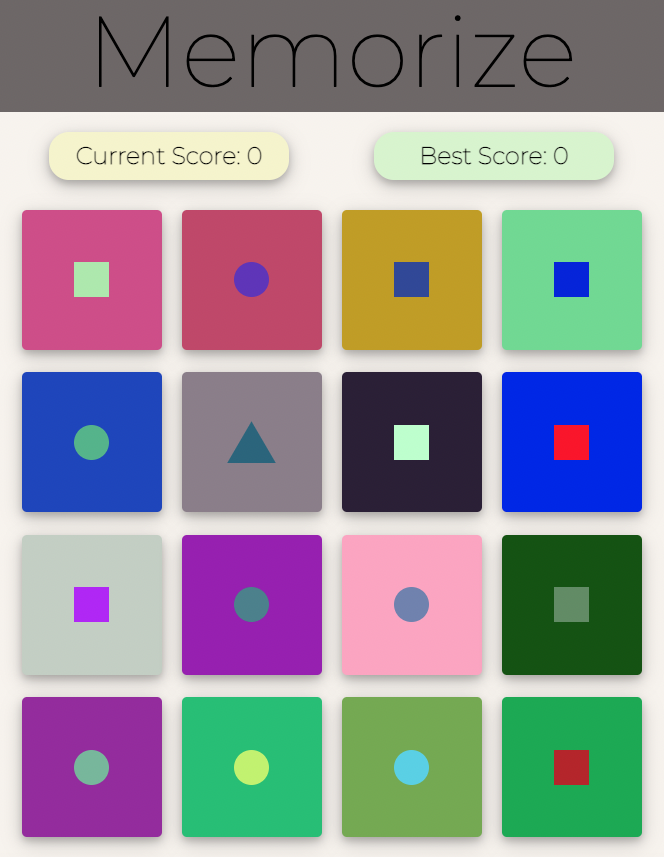 memory game